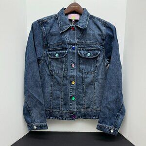 (Sz 8) NWT Rich Fashion Blue Denim Rhinestones Jacket
